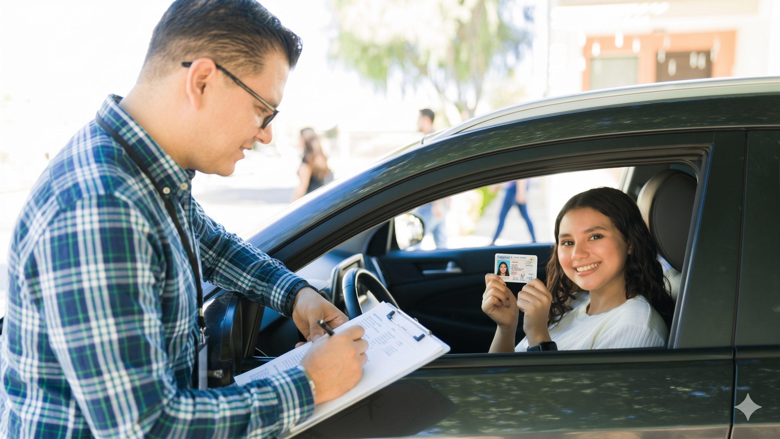 Motorista ao volante em rodovia brasileira
